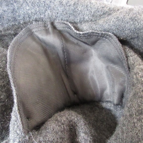 Sarah Jacket Blazer Size Large 100% Felted Wool Heather Gray Zip Up Front Collar - Picture 9 of 9